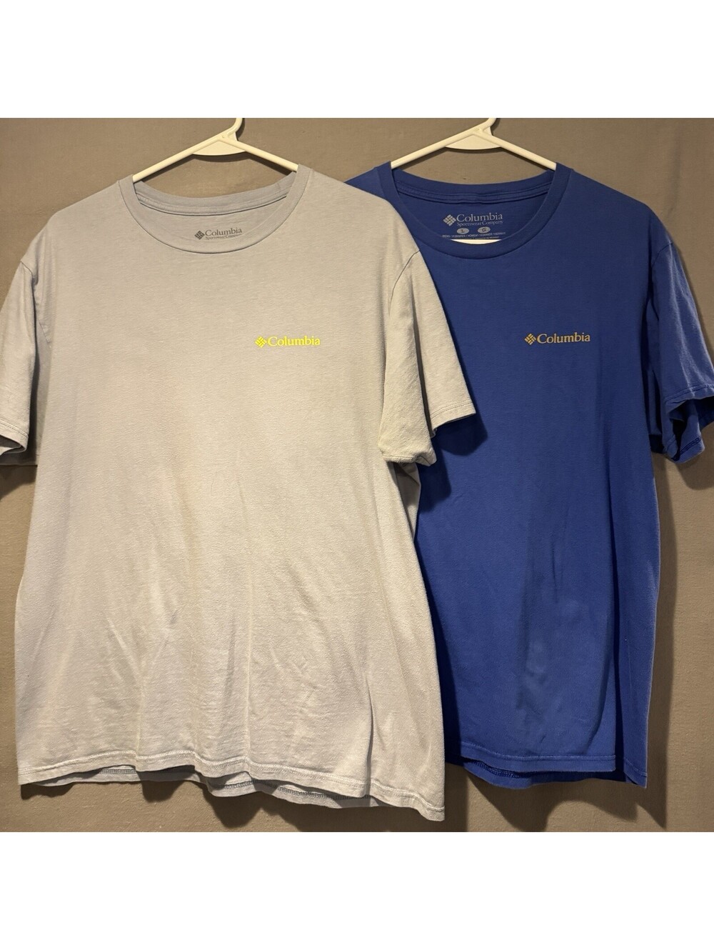 Lot Of 2 Columbia Men's T-Shirts Size Large Greater Outdoor Gear & Retro Nature
